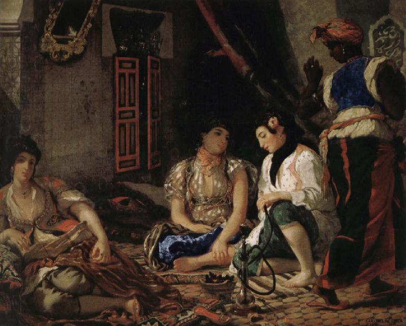 Eugene Delacroix Women of Algiers in the room France oil painting art